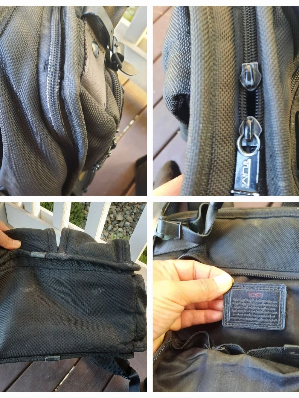 2 TUMI ALPA T-PASS Black Travel Backpack and Briefcase Set -